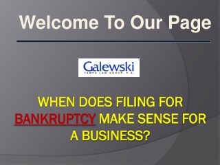 When Does Filing For Bankruptcy Make Sense For