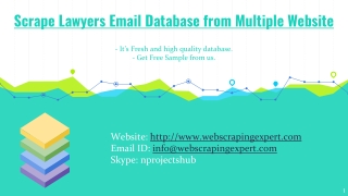 Scrape Lawyers Email Database from Multiple Website