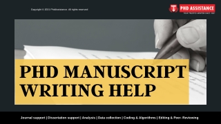 PhD Manuscript Writing Help - Phdassistance