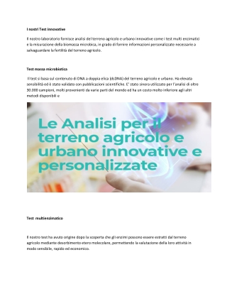 Test Enzimi Per Il Terreno | Soliomics