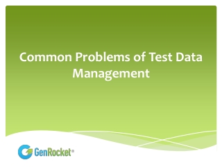 Common Problems of Test Data Management