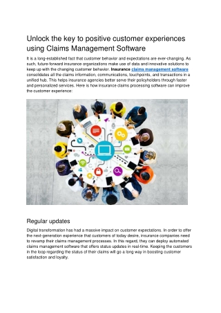 Unlock the key to positive customer experiences using Claims Management Software