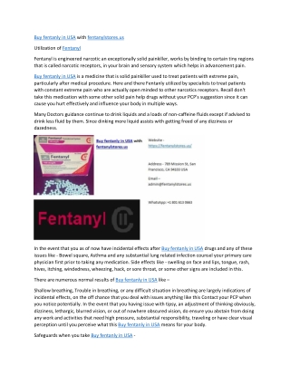 Buy fentanly in USA with fentanylstores.us ‬