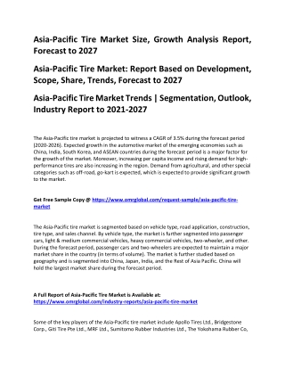 Asia-Pacific Tire Market