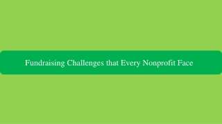 Amazing Presentation on Fundraising Challenges