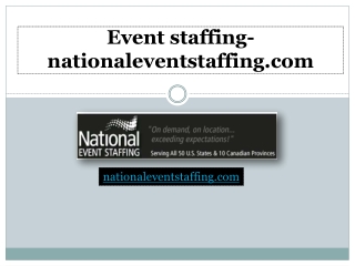 Event staffing - nationaleventstaffing.com