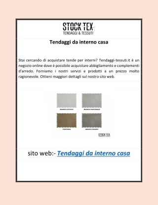 Tendaggi da interno casa