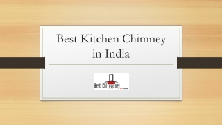 Best Kitchen Chimney in India | Buy Best chimneys for Kitchen