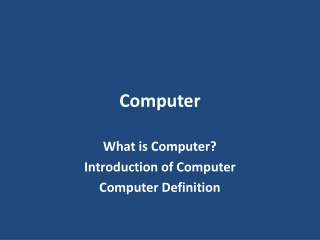 What is Computer | Computer Full Form | Computer Definition