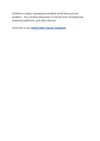 Online Math Classes Auckland