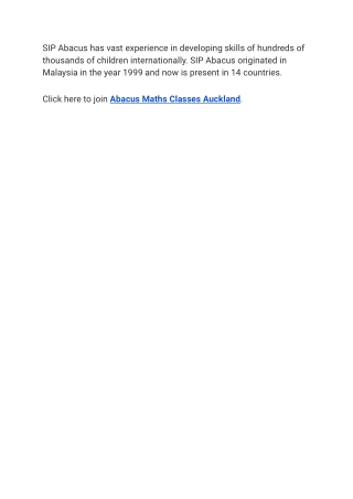 Abacus Maths Classes Auckland