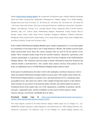 Field Emission Display Market