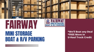 Fairway Mini Storage Offer Best Storage Services in Alvin