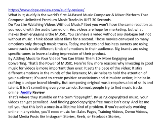 Audify Review