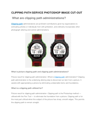 CLIPPING PATH SERVICE PHOTOSHOP IMAGE CUT-OUT