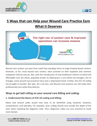 5 Ways that can Help your Wound Care Practice Earn What it Deserves