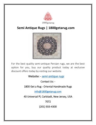 Semi Antique Rugs | 1800getarug.com