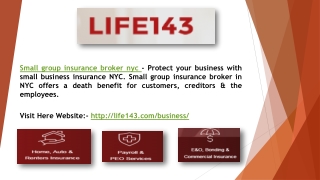 Small group insurance broker nyc