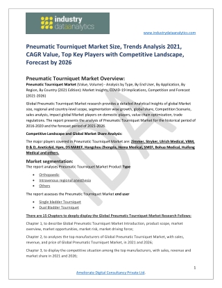 Pneumatic tourniquet market Recent Trends, In-depth Analysis and Forecast