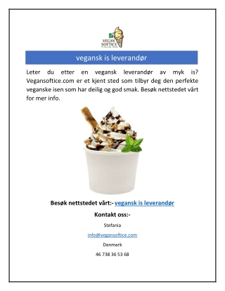 vegansk is leverandør