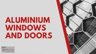 Adavantages Of Installing Aluminium Windows and doors