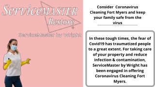 Contact us for the best Coronavirus Cleaning Fort Myers