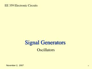 Signal Generators