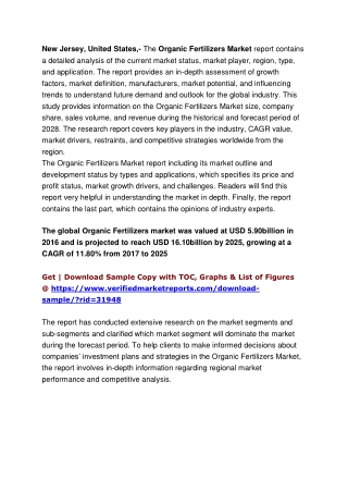 Organic Fertilizers Market