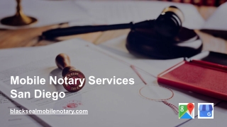 Mobile Notary Services San Diego