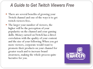 Get Twitch Viewers Free