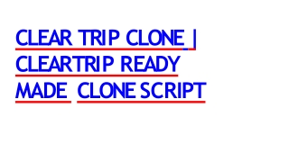 Best Readymade Clear Trip Clone Script - DOD IT Solutions