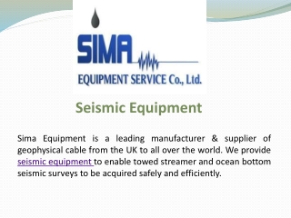 Seismic Equipment