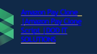 Best Readymade AmazonPay Clone Script -  DOD IT Solutions