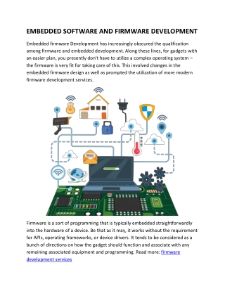 EMBEDDED SOFTWARE AND FIRMWARE DEVELOPMENT