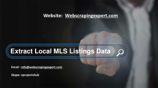 Extract Local MLS Listings Data