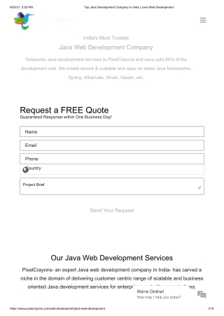 Top Java Development Company in India | Java Web Development Services