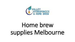 Home brew supplies Melbourne