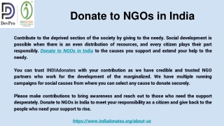 Donate to NGOs in India- INDIAdonates