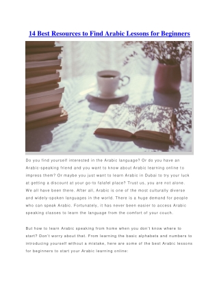 14 Best Resources to Find Arabic Lessons for Beginners