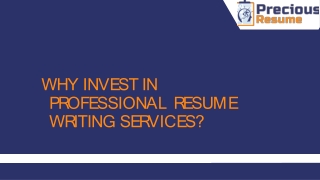 Why Invest in Professional Resume Writing Services