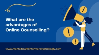 Advantages of Online Counselling