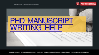 PhD Manuscript Writing Help - Phdassistance