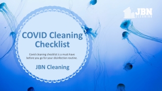 COVID Cleaning Checklist - JBN Cleaning