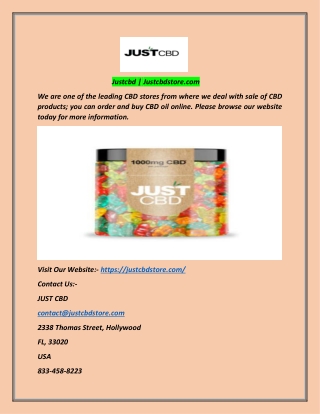 Justcbd | Justcbdstore.com