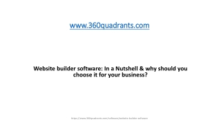 Website builder software In a Nutshell & why should you choose it for your business