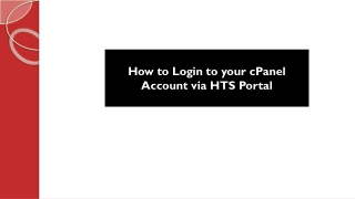 How to Login to your cPanel Account via HTS Portal