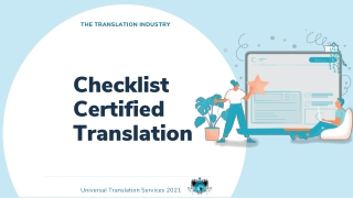 Checklist Certified Translation