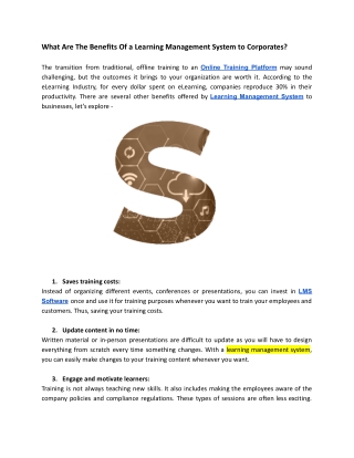 What Are The Benefits Of a Learning Management System to Corporates?