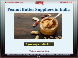 Peanut Butter Suppliers in India