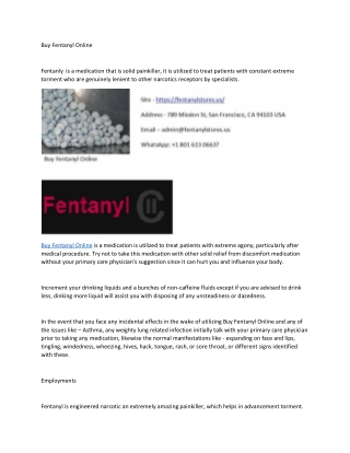 Buy Fentanyl Online